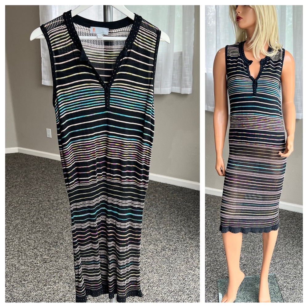 Missoni Striped Multicolor Sleeveless Dress